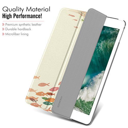MoKo Funda para 2018/2017 iPad 9.7 6th/5th Generation - Ultra Slim Función de Soporte Protectora Plegable Smart Cover - el Pesca y la Begonia (Auto Sueño/Estela)