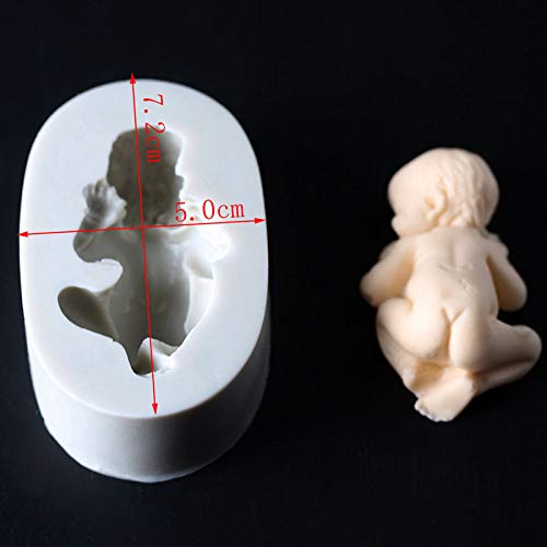 Molde de silicona para pastel de fondant de bebé, molde para pies de bebé, decoración de pasteles, dulces, chocolate, galletas, pasta de goma, molde para hornear, herramientas para fondant