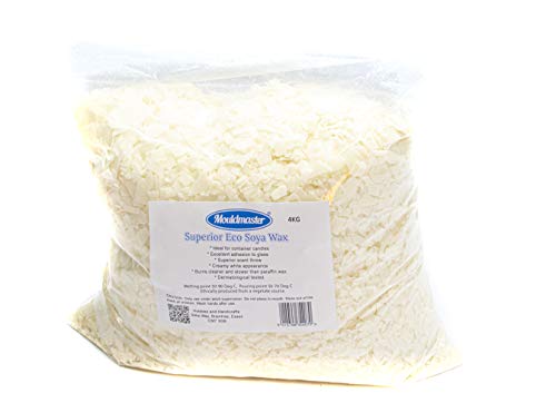 Moldmaster - Bolsa de cera de soja ecológica para velas (4 kg), color blanco