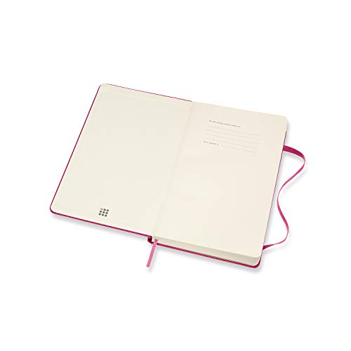 Moleskine - Agenda Diaria 2021 de 12 Meses con Tapa Dura y Cierre Elástico, Tamaño Grande de 13 x 21 cm, Color Rosa Buganvilla, 400 Páginas