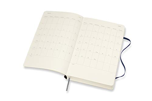 Moleskine - Agenda Diaria de 18 Meses 2019/2020, Calendario Académico con Tapa Blanda y Goma Elástica, Color Negro, Tamaño Grande 13 x 21 cm, 608 Páginas (AGENDAS 18 MOIS)