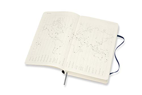 Moleskine - Agenda Diaria de 18 Meses 2019/2020, Calendario Académico con Tapa Blanda y Goma Elástica, Color Negro, Tamaño Grande 13 x 21 cm, 608 Páginas (AGENDAS 18 MOIS)