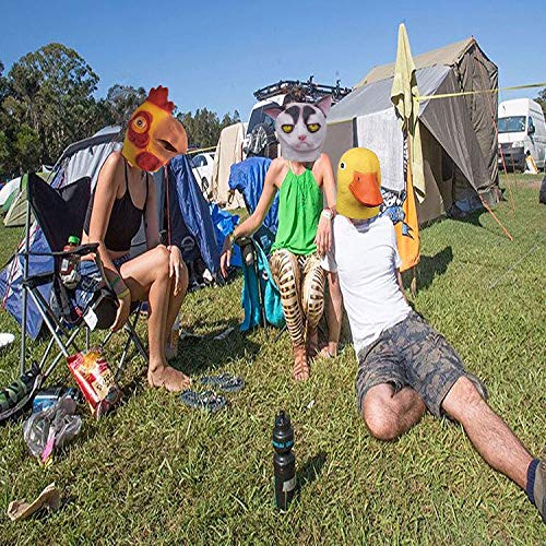 molezu Látex máscara Cabeza Animal Fiesta de Halloween y Navidad el Pato máscara en Disfraz Adulto(Amarillo)