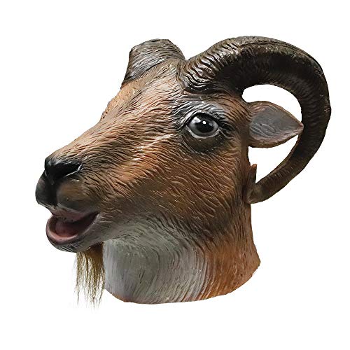 molezu Máscara de Cabra Máscara de Cabeza de Animal Antílope Cabeza Completa de Animal Disfraces de Fiesta de Halloween Disfraces Disfraces Máscaras de Fiesta de Carnaval.