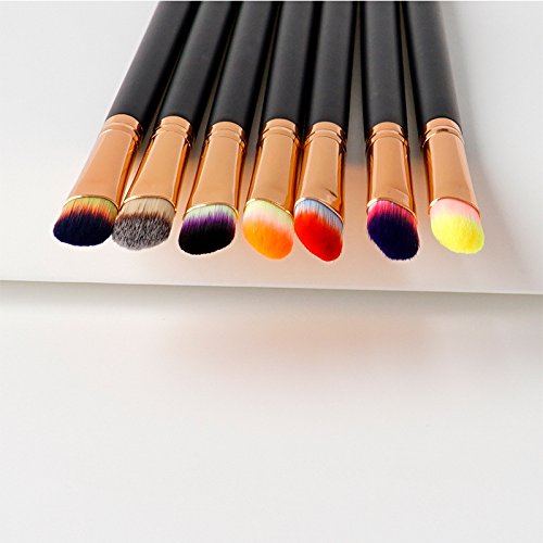 Monbedos Cepillo de difusión de polvo líquido Pincel de maquillaje profesional Cepillo de sombra de ojos Marrón Tamaño: 18.5 * 0.8 * 0.8 cm 1 pieza