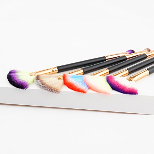 Monbedos Pincel de maquillaje Cepillo de base Cepillo corrector rubor Azul Tamaño: 20.4 * 3.8 * 0.8 cm 1 pieza