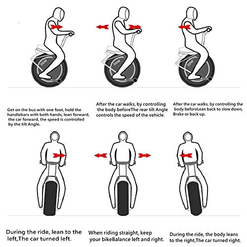 Monociclo Scooter Eléctrico Monociclo Eléctrico Vespa Scooters Autobalanceo Rango 28 Kilometros / 45 Kilometros / 60km / 90 Kilometros Potente Scooter Eléctrico For Adultos/Mujeres 500W Potente Bate
