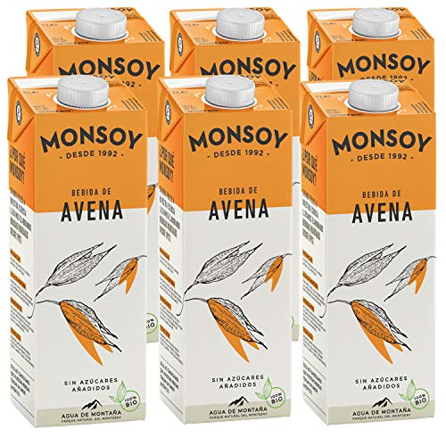 MONSOY - Bebida De Avena BIO - Caja de 6 x 1L