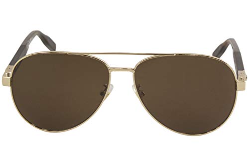 Mont Blanc MB0032S MB/0032/S 003 - Gafas de sol para hombre, 61 mm, color dorado y negro