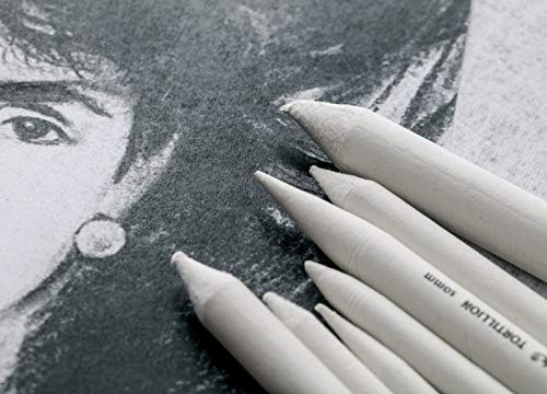 MONT MARTE Set de Difuminos y Tortillones - 7 piezas - Difuminadores para Dibujos con Grafito, Carbón y Pastel - Ayuda Ideal para Dibujar - Perfecto para Principiantes, Profesionales, Artistas