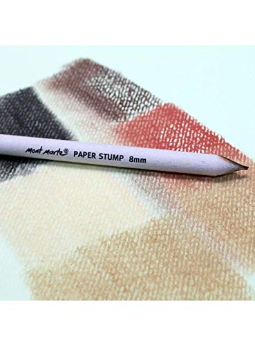 MONT MARTE Set de Difuminos y Tortillones - 7 piezas - Difuminadores para Dibujos con Grafito, Carbón y Pastel - Ayuda Ideal para Dibujar - Perfecto para Principiantes, Profesionales, Artistas