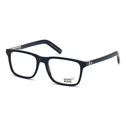 Montblanc MB0737 Monturas de gafas, Azul (Blu Luc), 55.0 Unisex Adulto