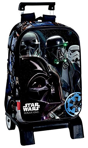 Montichelvo Star Wars Rogue One Carro Mochila Infantil, 41 cm, Negro