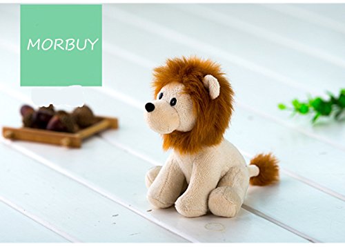 Morbuy Peluche Relleno Sweet Zoo bebés - con Sonidos de la Selva, muñeco de Trapo, 3.9 "x2.8, Puzzle, 0 ~ 2 años (león)