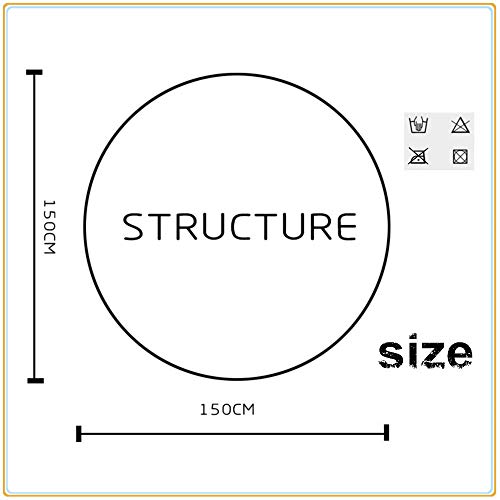 Morbuy Toalla de Playa Redonda, Estilo Mandala Indio Decoración, La Playa Tapiz de Pared Manta Yoga Picnic Mantel Tassel Beach Towel Blanket Clips, 59 Inch (150cm,Mandala Azul)