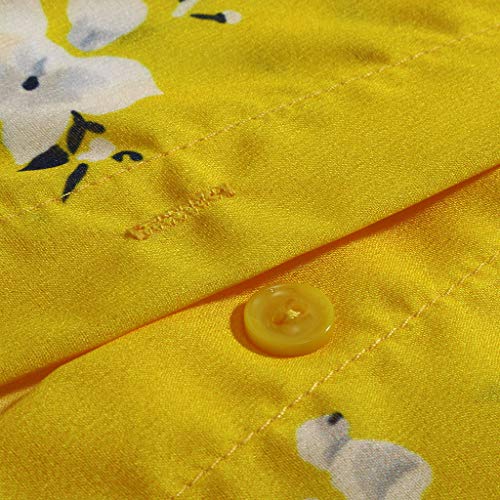 MORETIME Camisas Mujer, Camisa Negra Blanca Mujer con Estampado Holgado Elegante para Mujer Mangas Largas y Cuello V Blusa Ligera Mangas para Mujer Trabajo y Cita Regalo para Novia Madre 2019 Verano