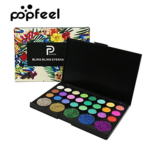 MORETIME-Paleta de sombra de ojos cosmética altamente pigmentado Mate Shimmer Crema de Maquillaje Paleta con Color Cálido y Frío Glitter Powder Palette Matte Eyeshadow Maquillaje cosmético