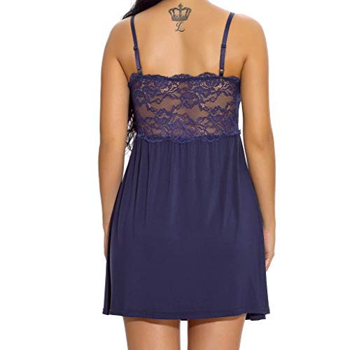 MORETIME Pijamas Encaje para Mujer,2019 Pijamas Mujer Verano Sexy Todos los tamaños Mujer Lencería Sexy Camisones Encaje Babydoll con cordón Vestido de Mujer de Talla Grande Descuento con Descuento