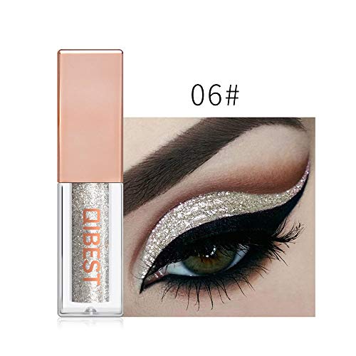 MORETIME sombra de ojos cosmética Shimmer Crema de Maquillaje con Color Cálido y Frío Metallic Shiny Smoky Eye Eyeshadow Glitter Eyeliner líquido 15 Color