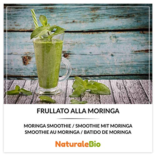 Moringa Oleifera Ecológica en Polvo [Calidad Premium] de 1kg. Moringa Powder Organica, 100% Bio, Natural y Pura. Hojas Recogidas de la Planta de Moringa Oleífera. NaturaleBio