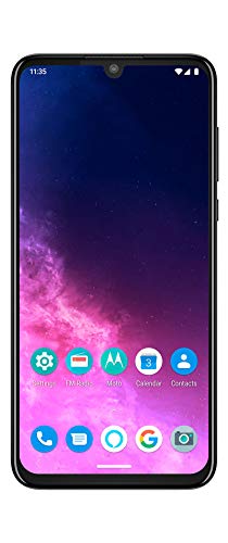 Motorola One Zoom - Smartphone con Alexa Hands-Free, Pantalla 6,4” FHD+, Sistema de 4 cámaras, 128 GB/4 GB, Android 9.0, Dual SIM, Auriculares + Funda incluidos, Color Gris Eléctrico