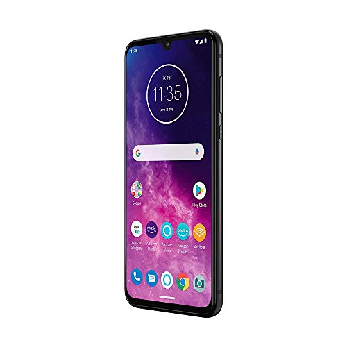 Motorola One Zoom - Smartphone con Alexa Hands-Free, Pantalla 6,4” FHD+, Sistema de 4 cámaras, 128 GB/4 GB, Android 9.0, Dual SIM, Auriculares + Funda incluidos, Color Gris Eléctrico