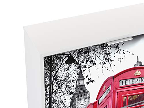 Movian Constance Modern - Armario zapatero de 3 puertas Londres, 25 x 75 x 128 cm (Impresión de Londres)