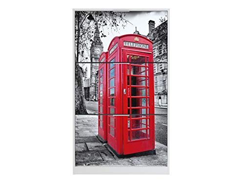 Movian Constance Modern - Armario zapatero de 3 puertas Londres, 25 x 75 x 128 cm (Impresión de Londres)