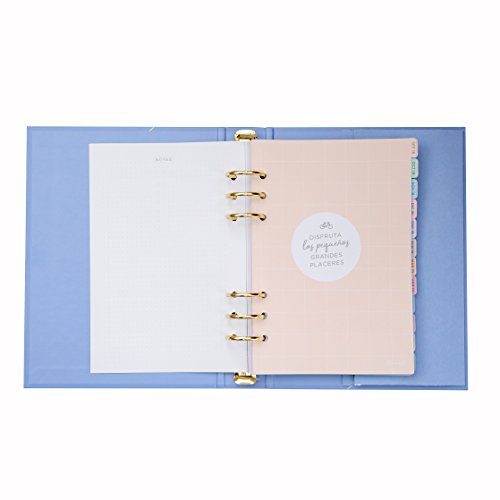 Mr. Wonderful - Agenda escolar azul con anillas 2018-2019 Semana vista - Antes de abrir café