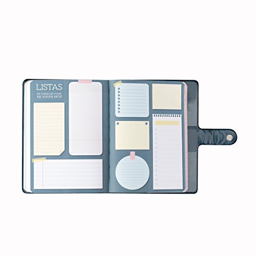 Mr. Wonderful - Agenda escolar pequeña clásica 2018-2019 diaria - Cosas que prometo terminar, azul