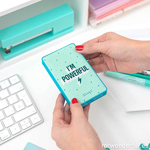 Mr. Wonderful Batería Externa para moviles, Powerbanks 6000mAh, I'm Powerful