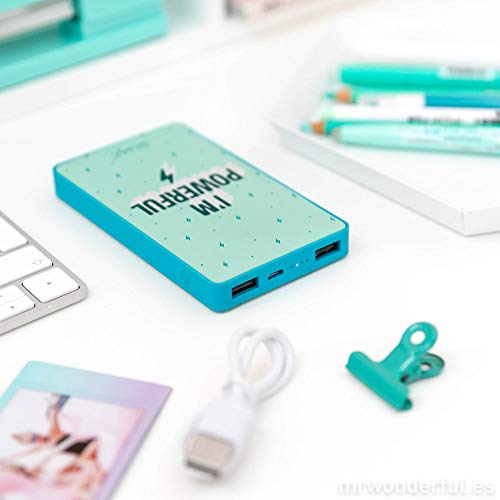 Mr. Wonderful Batería Externa para moviles, Powerbanks 6000mAh, I'm Powerful