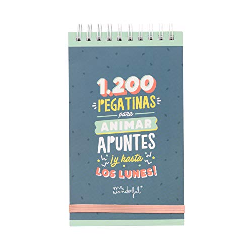 Mr. Wonderful Bloc con 1200 pegatinas para animar apuntes ¡y hasta los lunes