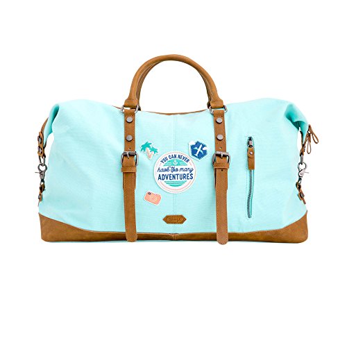 Mr. Wonderful Bolsa de Fin de Semana You Can Never Have Too Many Adventures, Algodón, 22x53x31 cm