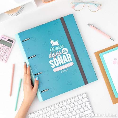 Mr. Wonderful Carpeta con Anillas, Multicolor, Talla única, 5