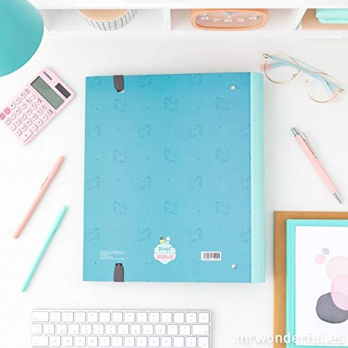 Mr. Wonderful Carpeta con Anillas, Multicolor, Talla única, 5