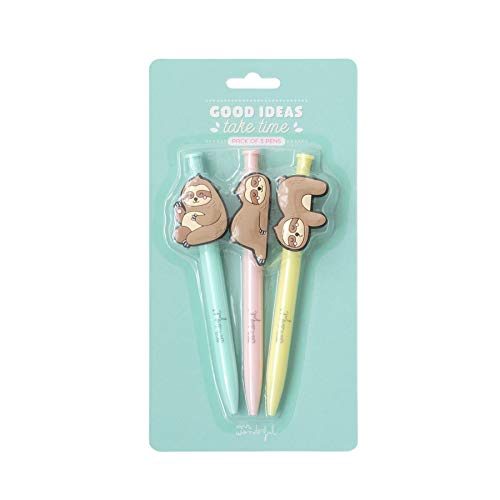 Mr. Wonderful WOA09611SM Pack de tres bolis con formas- Colección Oso Perezoso