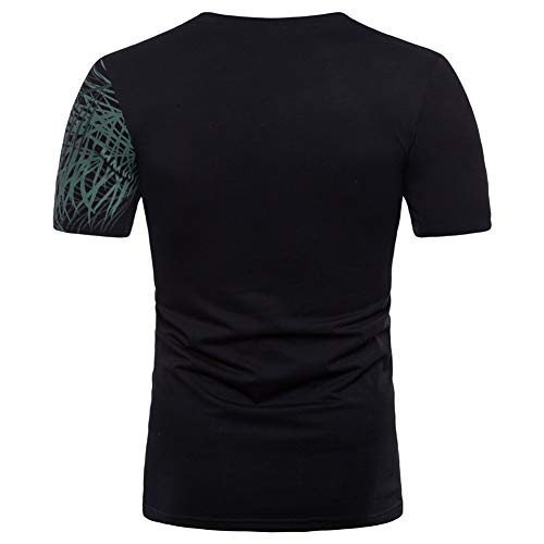 Mr.BaoLong&Miss.GO Camiseta Nueva para Hombre Camiseta De Manga Corta con Estampado De Pecho De Jersey De Tamaño Europeo para Hombre