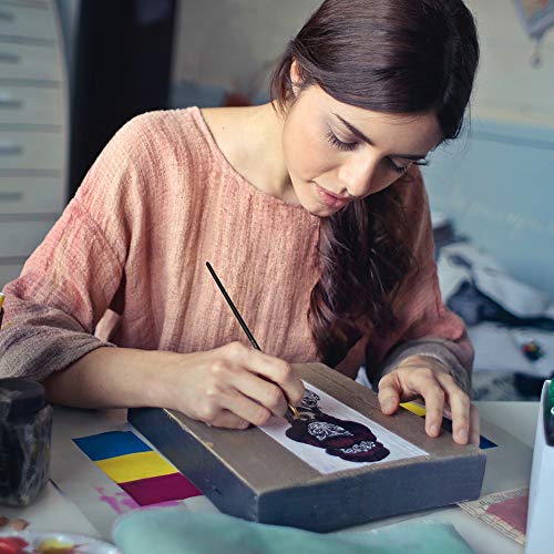 mreechan Brochas de pintura,Juego de pinceles profesionales,12 Piezas Set Brocha Profesional Punta Redonda Pelo de Nylon artista Acrylic Brush para Acrílico Acuarela Óleo de Crafts