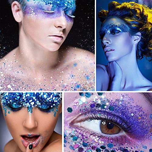 mreechan flash lentejuelas de polvo,conjunto de polvo de uñas flash,flash polvo decorativo,tiene 12 colores,viene con cepillo decorativo,utilizar para el maquillaje,embellecer las uñas, sombra etc