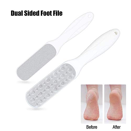 MRLZLT Double Sided Foot File Hard Skin Remover,Portable Stainless Steel Foot File,Foot Scraper Foot Rasp Callus Remover, Professional Hard Skin Easy Pedicure Care Tool