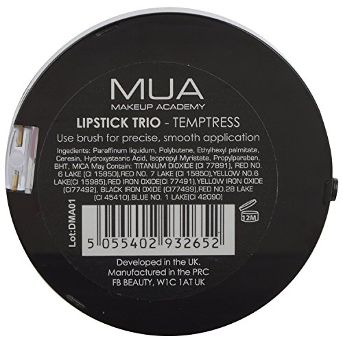 MUA Paleta de labios Trio Paleta de labios, Temptress
