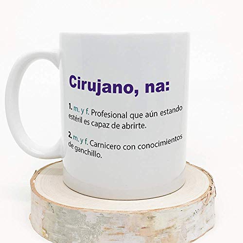 MUGFFINS Tazas Desayuno Originales de Profesiones para Regalar a Trabajadores - Tazas para cirujanos Tazas con Frases y Mensajes alegres y Divertidos