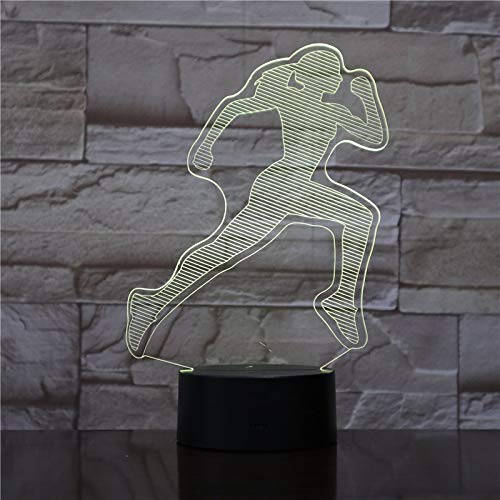 Mujer Corriendo luz Nocturna Sensor táctil luz Decorativa niño niño bebé Kit lámpara de luz Nocturna Ventilador Deportivo Regalo