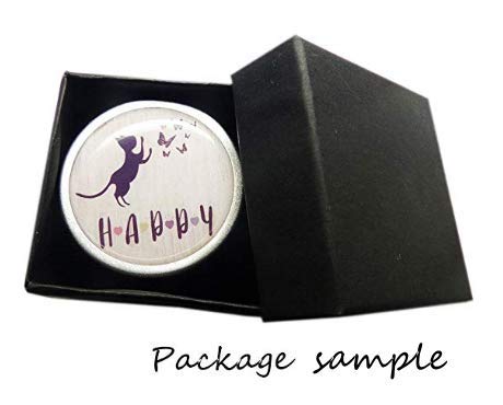 mujer pendientes plata de ley 925 baratos pendientes pequeños gato negro Alicia en el país de las Maravillas