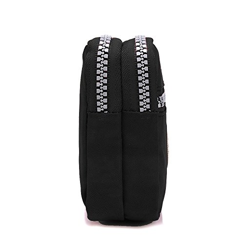 Mujeres Cartera Adaptador Capas Cremallera Bolso Impermeable Nylon Pulsera Bolsa Embrague Bolso de Mano Telefono Celular Bolsa Tarjeta Dinero Billetera