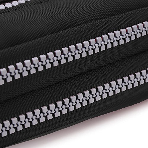 Mujeres Cartera Adaptador Capas Cremallera Bolso Impermeable Nylon Pulsera Bolsa Embrague Bolso de Mano Telefono Celular Bolsa Tarjeta Dinero Billetera