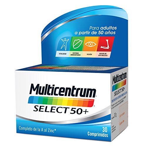 Multicentrum Select 50+, Complemento Alimenticio con 13 Vitaminas y 11 Minerales, para Adultos a partir de los 50 años - 30 Comprimidos