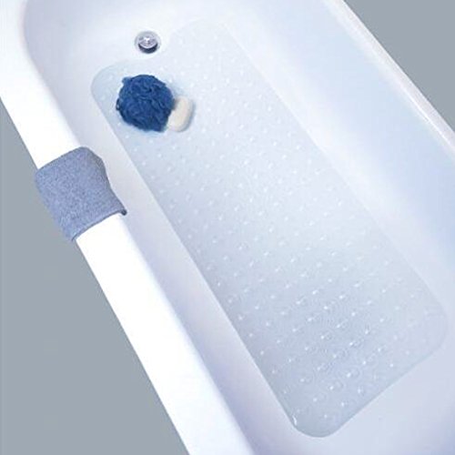 Multiply-X Alfombra Antideslizante bañera, Seguridad con ventosas de succión, Extra Largo para Cuarto de baño 100cm*40cm, la Materia PVC Duradera, ecológica y no mohosa