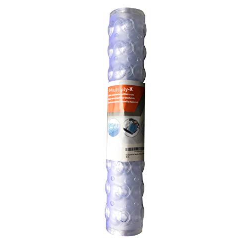 Multiply-X Alfombra Antideslizante bañera, Seguridad con ventosas de succión, Extra Largo para Cuarto de baño 100cm*40cm, la Materia PVC Duradera, ecológica y no mohosa